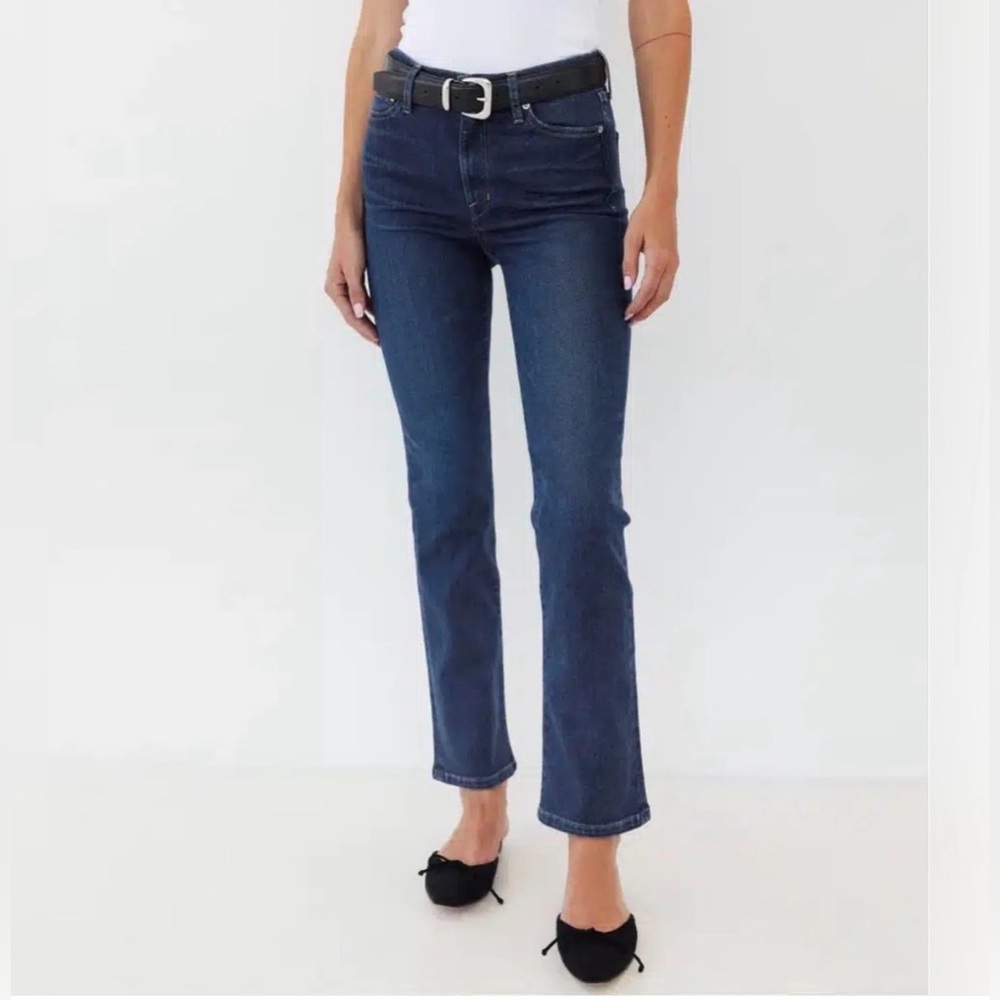 AYR The Pop Straight Ankle Leg Jeans in Icon Dark Wash size 28s